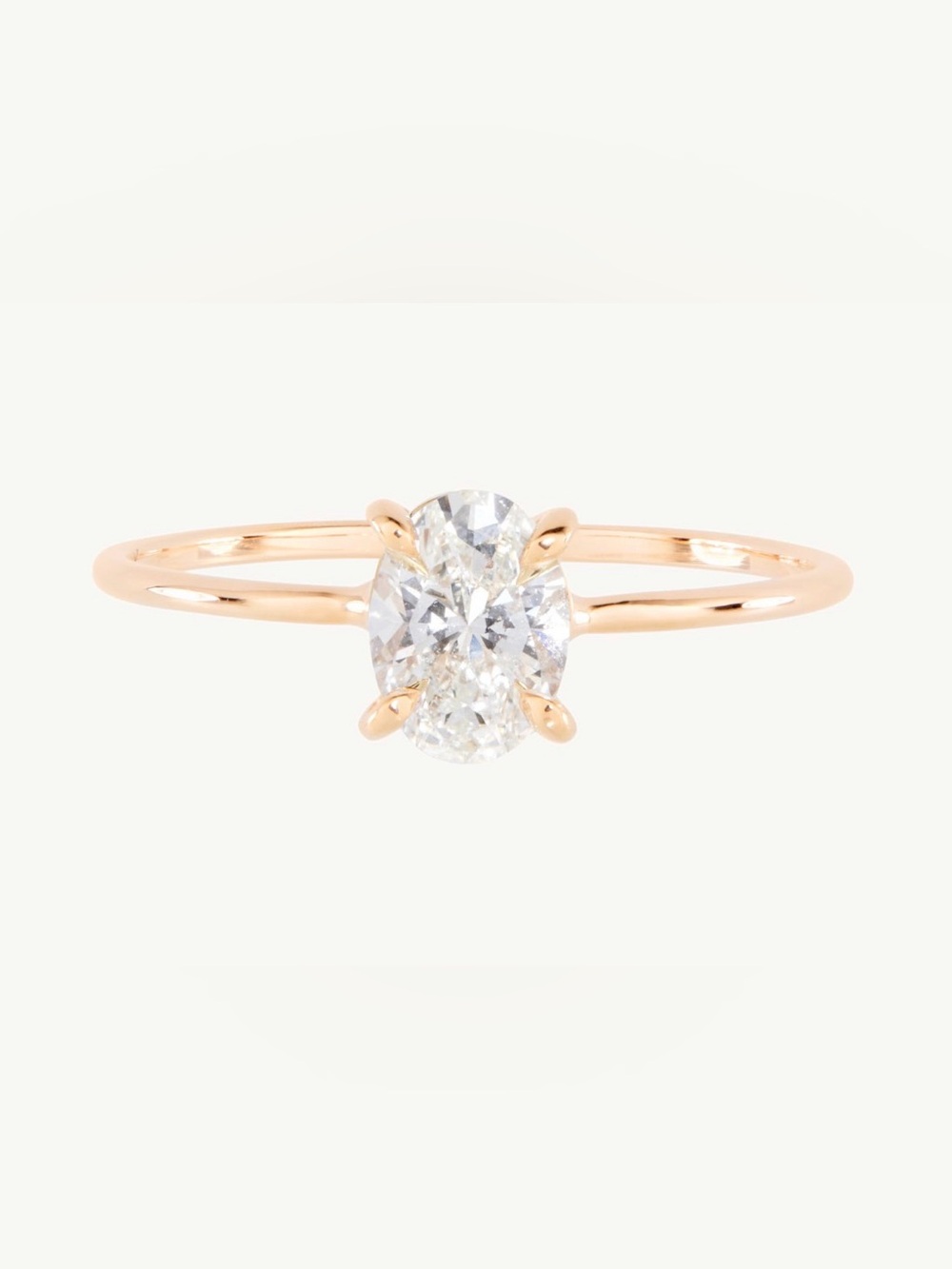Catbird 14k Yellow Gold Swan Oval Lab-Grown Diamond Ring — 0.74 ct w/ IGI papers - Picture 3 of 17